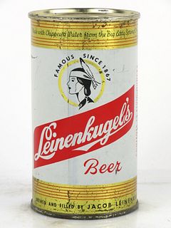 1965 Leinenkugel's Beer 12oz Flat Top Can 91-11b Chippewa Falls, Wisconsin