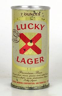 1962 Lucky Lager Beer 7oz Can 241-35 San Francisco, California