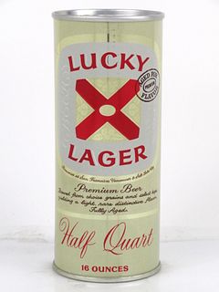 1968 Lucky Lager Beer 16oz One Pint Tab Top Can T156-06 Salt Lake City, Utah