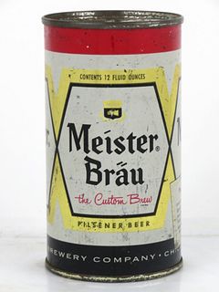 1959 Meister Brau Custom Beer 12oz Flat Top Can 98-38 Chicago, Illinois