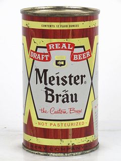 1960 Meister Bräu Draft Beer 12oz Flat Top Can 99-05.1 Chicago, Illinois