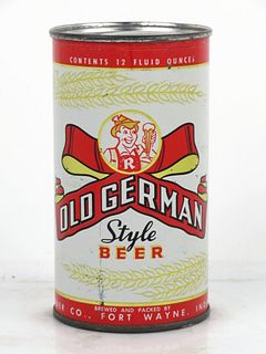 1962 Old German Beer 12oz Flat Top Can 106-25 Fort Wayne, Indiana