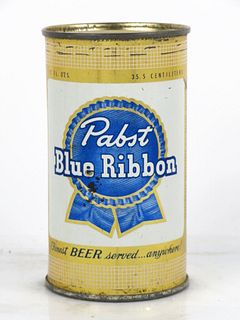 1953 Pabst Blue Ribbon Beer 12oz Flat Top Can 110-15 Peoria Heights, Illinois