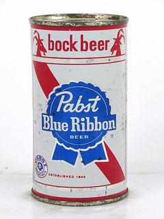 1960 Pabst Blue Ribbon Bock Beer 12oz Flat Top Can 110-33 Newark, New Jersey
