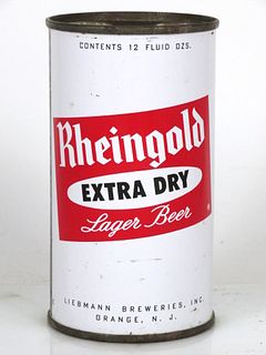1960 Rheingold Lager Beer 12oz Flat Top Can 123-19.2 Orange, New Jersey