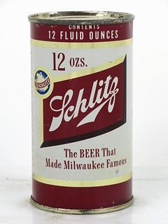 1954 Schlitz Beer 12oz Flat Top Can 129-06.0 Brooklyn, New York
