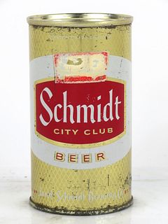 1954 Schmidt City Club Beer 12oz Flat Top Can 130-06 Saint Paul, Minnesota