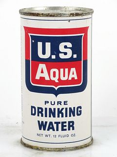 1970 US Aqua Pure Drinking Water 12oz Flat Top Can Unpictured