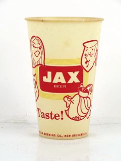 1963 Jax Beer Wax Cup New Orleans, Louisiana