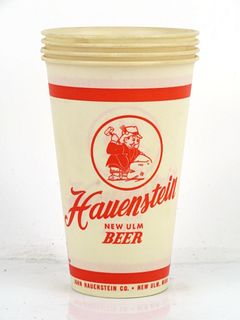 1964 Lot of Four Hauenstein Beer Wax Cups New Ulm, Minnesota