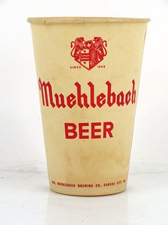 1955 Muehlebach Beer Wax Cup Kansas City, Missouri
