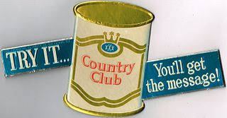 1961 Country Club Malt Liquor Mixed Media Sign St. Joseph, Missouri