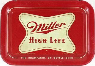 1955 Miller High Life Beer Tip Tray Milwaukee, Wisconsin