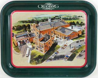 1988 Oldenberg Brewery Factory Scene 11 x 13¾ inch oval tray Serving Tray Newport, Kentucky