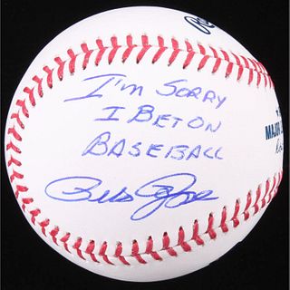 Pete Rose Signed OML Baseball Inscribed "I'm Sorry I Bet on Baseball" (BAS)