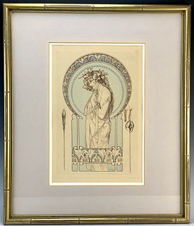 Alphonse Mucha (1860 - 1939) Art Nouveau Lady