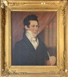 Antique 19th C. American Portrait of a Gentleman
