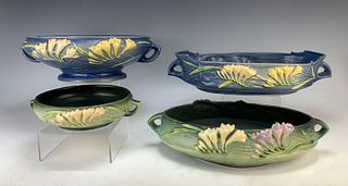 Group of 4 Roseville "Freesia" Pottery Circa 1945