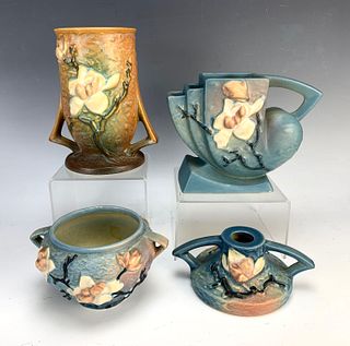Group of 4 Roseville "Magnolia" Pottery c.1943