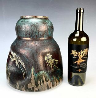 Clement Massier & Lucien Levy Iridescent Ceramic Vase