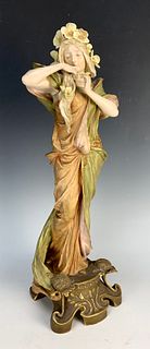 Ernst Wahliss "Flower Girl" Art Nouveau Figurine