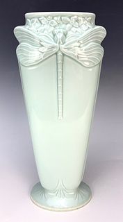 Christofle Porcelain "Dragonfly" Vase