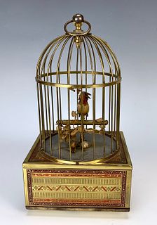Vintage Singing Bird in Cage Automaton