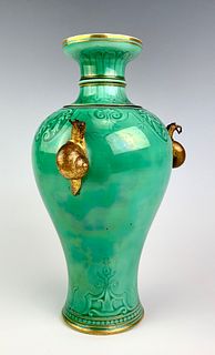 Rare Sevres Vase with Bronze Snails C. 1882