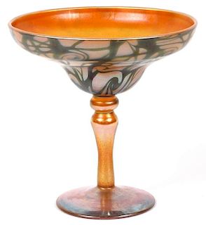DURAND ART GLASS COMPOTE C.1900