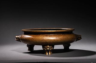 Qing QianLong: A Bronze Censer