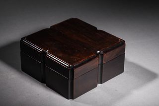 Qing: A Zitan Square Box