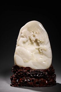 Qing: A Carved White Jade Ornament