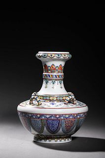 Qing:  A DouCai Porcelain Vase