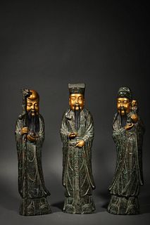 A Group of three Deity Statues