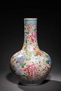 Qing: A FenCai Porcelain Vase