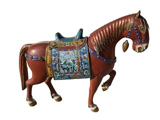 A Cloisonne Horse Statue