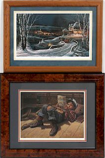 TERRY REDLIN AND JIM DALY LITHOGRAPHS, TWO