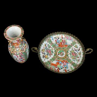 Chinese Rose Medallion Porcelain Tableware Lot