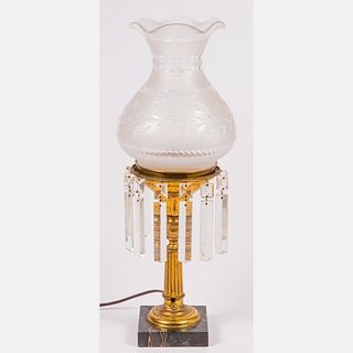 American Electrified Gas Table Lamp 