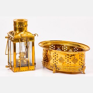 Reproduction Brass Cargo Lantern Light, No. 3954, Great Britain