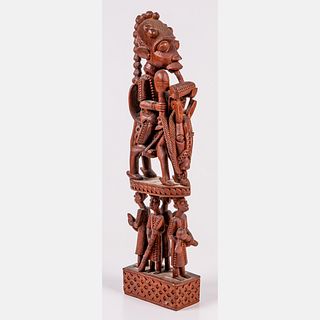 Yoruba Tribe Carved Figural Group