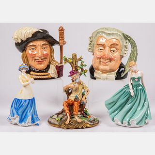 Four English Royal Doulton Porcelain Objects