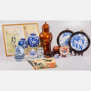 Asian Blue and White Porcelain Decorative Items