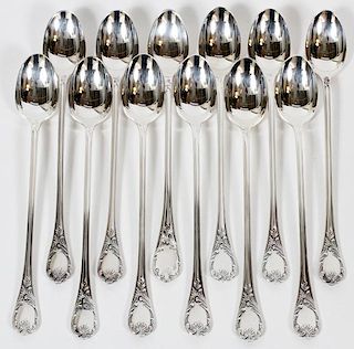 CHRISTOFLE FRENCH 'MARLY' SILVERPLATE TEA SPOONS