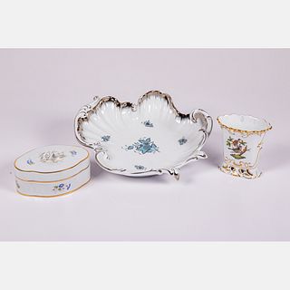 Three Hungarian Porcelain Decorative Objects