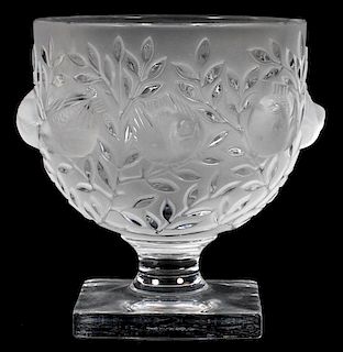 LALIQUE 'ELISABETH' FROSTED GLASS COMPOTE