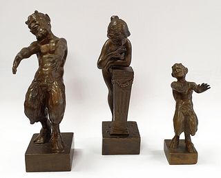 Temptation, Franz Bergman Signed Bronze Figurine Group