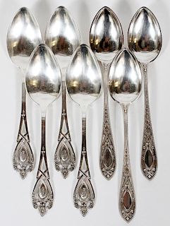 LUNT 'MONTICELLO' STERLING TEASPOONS EARLY 20TH C.