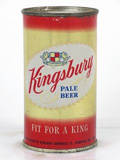 1956 Kingsbury Beer 12oz Flat top can 88-09.2 Sheboygan, Wisconsin
