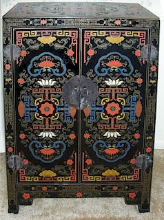 CHINESE LACQUER TWO-DOOR CABINET